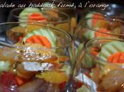 Salade haddock fumé, l’orange, prémisce printemps