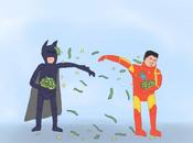 Office Tony Stark plus fort Bruce Wayne