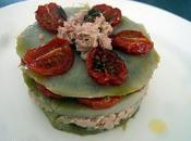 Défi My/Dey Millefeuilles d'artichaut thon tomates confites.