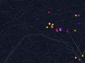 Time Machine carte animée check-ins Foursquare