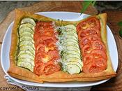 Tarte fine tomates, courgette pesto d'ail ours