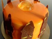 Entremets orange-caramel noisettes