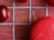 Macarons cerise gingembre anis