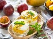 Verrine yaourt, mangue coulis fruits passion