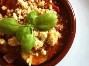 Aujourd'hui, j'ai testé –mijoté courgettes l'oignon rouge coulis tomate, crumble pecorino