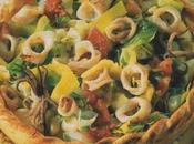 Simple flamiche calamars poireaux pimientos Piquillo