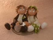 Figurine pour gâteau couple marié