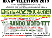 Rando Moto Téléthon MORBAC (82) décembre 2013