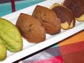 Trio madeleines chocolat citron, café Matcha