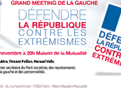 Grand meeting gauche «Défendre République contre extrémismes» Mutualité novembre