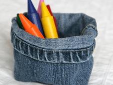 Recyclez jeans pour fabriquer vide poche utiles!