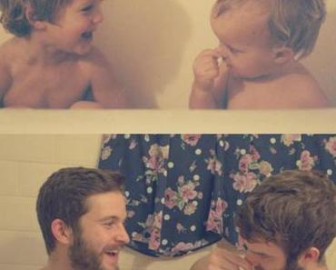 2 drôles de frères recréent leurs photos d’enfance