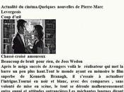 Actualité Cinéma.Quelques nouvelles Pierre-Marc LEVERGEOIS-Le Janvier 2014