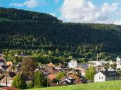 Photographie panoramique village Couvet, dans Val-de-Travers