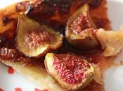 Tarte feuilletée figues, crème cassis épices douces