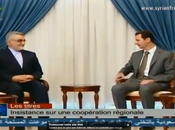 VIDÉO. Journal Syrie février 2014. Bachar al-Assad rencontre Alaeddine Boroujerdi