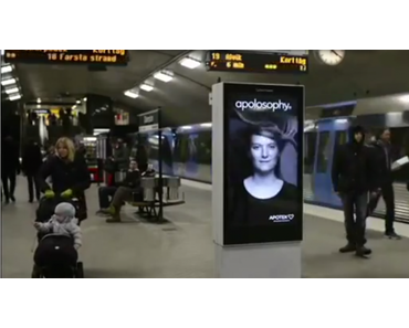 La pub qui se décoiffe à chaque fois que le train passe