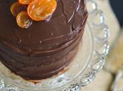 Gâteau chocolat noir, orange amère kumquats confits