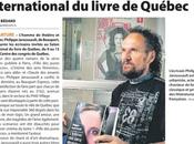 L’auteur Philippe Jaroussault obtenu article presse dans quotidien québécois L’Express Beauport