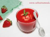 Soupe fraises menthe fleur d'oranger