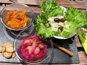 Chou racines rose, verts feta, carotte fraîcheur