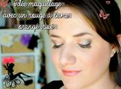 Tuto maquillage avec rouge lèvre orangé irisé