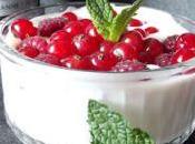 Fromage blanc sirop fraises fruits rouges