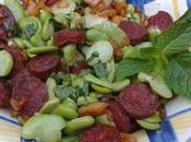 Salade fèves chorizo