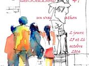 Croquons Aiguillon dans cadre 45ème sketchcrawl mondial