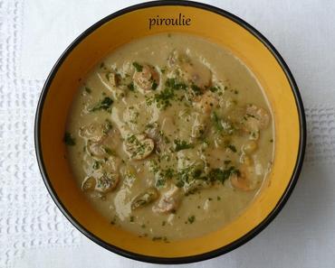 Velouté de champignons aux courgettes