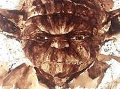 Elle réalise portraits personnages célèbres café