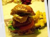 Burger cerf foie gras compression frites