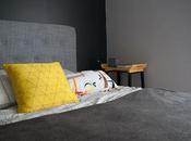 chambre moderne gris jaune #relooking