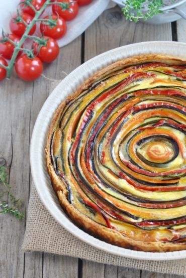 Tarte serpentin aux légumes bio et à la crème d'avoine bio Bonneterre