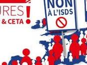Stoppons TTIP CETA, danger pour démocratie, l'Etat droit, protection l'environnement, travailleurs consommateurs.