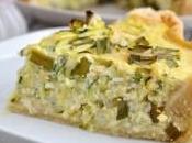 Tarte poulet, courgettes moutarde