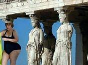 Grèce découpe... Merkel colonne Parthénon