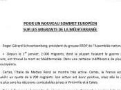 Schwartzenberg communiqué situation migrants Méditerranée
