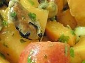 Salade melon, abricot, courgette moules [#salade #summer #piquenique #plage #vacances #fruits]