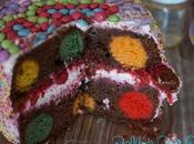 Polka Cake {gâteau pois multicolores}