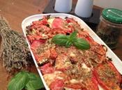 Gratin d'aubergines, courgettes tomates