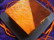 Cheesecake marbré potiron-orange/chocolat pour Halloween