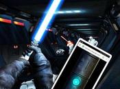 Jeu-vidéo star wars transforme smartphone sabre laser
