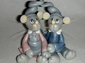 modelage &quot;couple souris&amp;quot; porcelaine froide