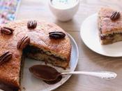 Gâteau moelleux noix, fourré pâte tartiner noix pécan