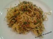 Nouille chinoise viande hachée épinard