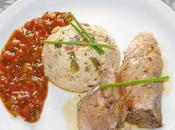 Epaule d'agneau, flan legumes concasse tomates basilic