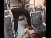 fouteur merde fait calmer combattant dans métro