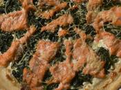 Pizza saumon épinard