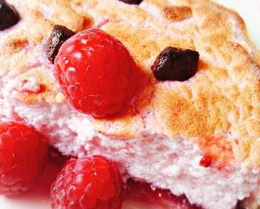 Tarte soufflée framboises-chocolat